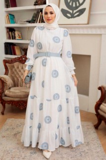 Daily Dress - إيس فستان حجاب أزرق 100341529 - Turkey