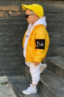 Boy's Beret Bubbe Yellow Shiny Inflatable Coat 100327118