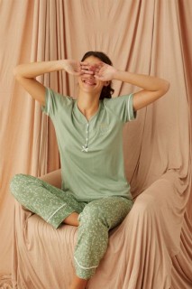Lingerie & Pajamas - Women's Patterned Pajamas Set 100342621 - Turkey