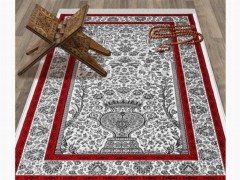 Prayer Rug - Sajjade - Velvet Prayer Rug Anthracite 100260401 - Turkey