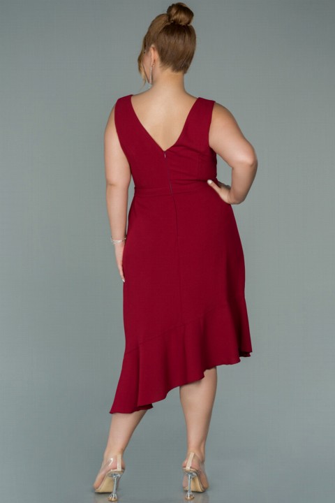 Evening Dress Sleeveless Skirt Frilly Crepe Plus Size Invitation Dress 100297176