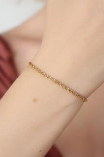 Woman - Gold Color Steel Women's Bracelet 100327981 - Turkey