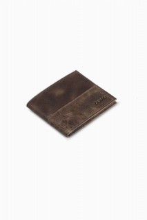 Wallet - Antikbraune, schmale, klassische Herren-Geldbörse aus Leder 100346088 - Turkey
