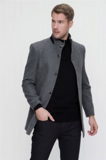 Men's Dark Gray Dynamic Fit Casual Fit Trend Coat 100350661