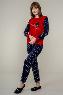 Women's Polka Dot Detailed Pajamas Set 100325393