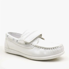 Boys - حذاء بحار أبيض صيفي للأولاد من الفيلكرو 100278568 - Turkey