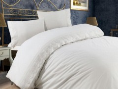 Home Product - French Guipure Liverne Double Duvet Cover Set Cream 100330813 - Turkey