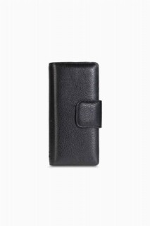 Men - Guard Black Zippered Leather Hand Portfolio 100345267 - Turkey