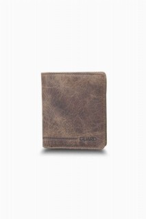 Wallet - Portefeuille pour homme en cuir marron antique Minimal Sport 100346213 - Turkey