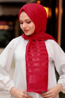 Shawl - Claret Red Hijab Shawl 100339451 - Turkey