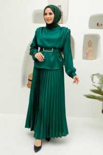Wedding & Evening - Green Hijab Suit Dress 100340308 - Turkey