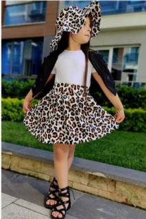 Girls - Blazer pour fille avec chapeau et jupe léopard 100327051 - Turkey