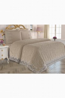 French Guipure Lisa Blanket Set Cappucino 100257548