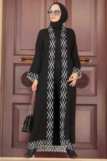 Outwear - ژاکت بافتنی مشکی حجاب 100299136 - Turkey