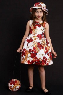 Girl Clothing - فستان بناتي روز فرساي موديل منفوش تول أحمر 100328481 - Turkey