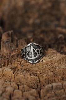 Silver Rings 925 - Adjusted Elif Vav Design Men's Ring 100319087 - Turkey