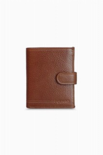 Multi-Compartment Vertical Glazed Leather Men's Wallet 100346267