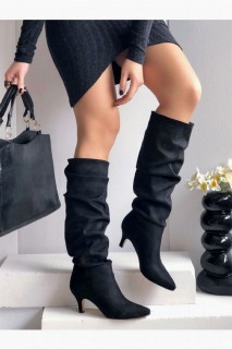 Woman Shoes & Bags - Achelous schwarze Wildlederstiefel 100343987 - Turkey
