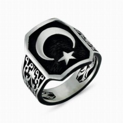 Moon Star Rings - Moon Star Silver Ring 100348311 - Turkey