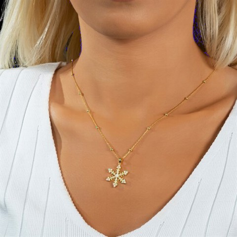 Opal Stone Bulk Snowflake Silver Necklace Gold 100350090