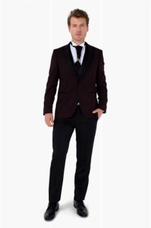 Suit - Men's Dark Claret Red Newyork Suit Vest 100350485 - Turkey