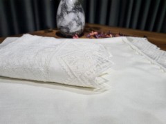French Guipure Lace Towel Bundle Set of 2 Cream 100332376