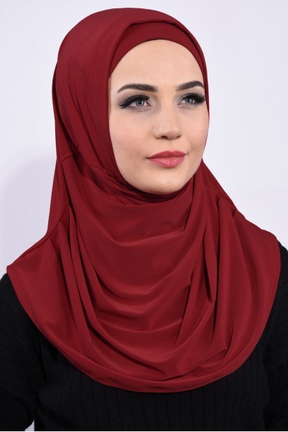 Woman Bonnet & Turban - Bonnet Prayer Cover Red 100285132 - Turkey