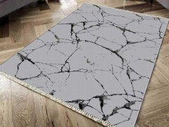 Carpet - Non-Slip Base Digital Print Velvet Carpet Crack Wall Gray 180x280 cm 100260371 - Turkey