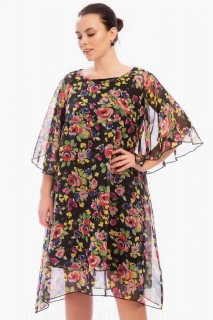 Evening Dress - Large Size Loose Chiffon Dress 100276205 - Turkey