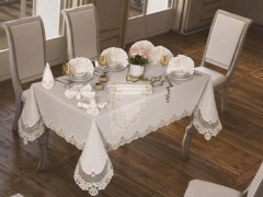 Table Cover Set - Nema Table Cloth 26 Pieces Cream 100260103 - Turkey