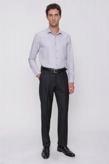 Men's Black Trevo Dynamic Fit Casual Cut Fabric Trousers 100350834