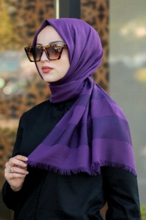 Shawl - Purple Hijab Shawl 100335023 - Turkey