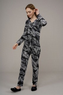 Women's Leaf Patterned Pajamas Set 100325840