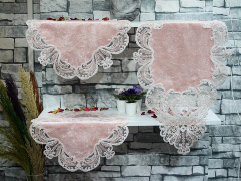 Rectangle Table Cover - Dowry Land Isabel Single Table Cloth 160x220 Cm Beige 100331732 - Turkey