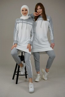 Lingerie & Pajamas - Trainingsanzug-Set mit Paspeldetails für Damen 100325941 - Turkey