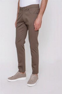 Men's Stone Cotton 5 Pocket Slim Fit Slim Fit Trousers 100350876