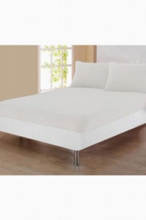 Combed Single Bed Elastic Bed Sheet White 100259139