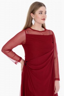 Plus Size - فستان سهرة بمقاسات كبيرة تونيك 100276276 - Turkey
