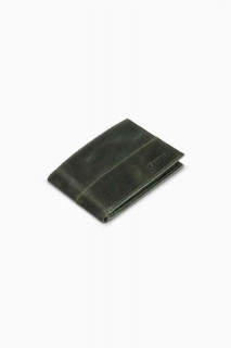 Wallet - Antique Green Slim Classic Leather Men's Wallet 100346096 - Turkey