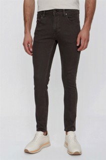 Men's Brown Soldier Cotton 5 Pocket Slim Fit Slim Fit Jeans 100350970