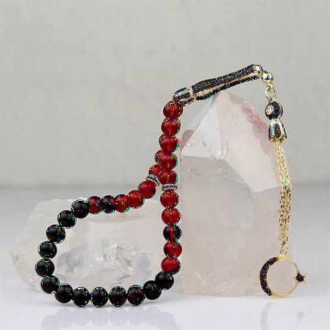Men Shoes-Bags & Other - Tasseled Amber Tasbih With Crescent and Star Decoration 100349447 - Turkey