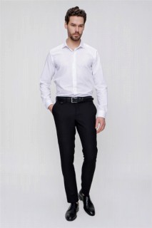 Men Black Valencia Jacquard Slim Fit Slim Fit Trousers 100351291
