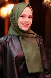 Shawl - Dark Khaki Hijab Shawl 100339439 - Turkey