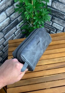 Handbags - Guard Pochette en cuir gris antique unisexe 100345385 - Turkey