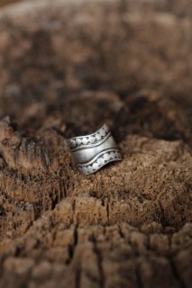 Silver Rings 925 - Adjustable Patterned Men's Ring 100319209 - Turkey