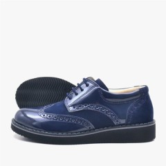 Hidra Patent Leather Lace-up Shoes School Boys 100278545