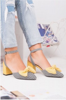 Gwen Lemon Bow Heeled Shoes 100342783