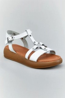 Kevon White Leather Sandals 100343445