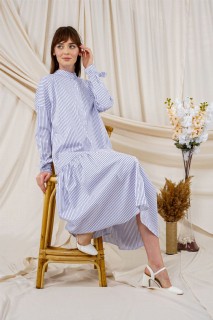 Woman Clothing - Women's Striped Shirt Dress 100326052 - Turkey