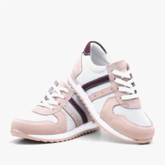 Genuine Leather Pink Casual Sports Shoes for Girls 100278721
